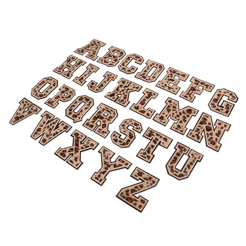 DOITOOL 1 Satz Buchstaben-patch Flicken Für Bekleidung Bügeln Beim Schriftzug Für T-shirts Buchstaben Nähen Wärmeübertragung Buchstaben Aufnäher Mit Buchstaben Flanell Hellbraun 26 Stück von DOITOOL