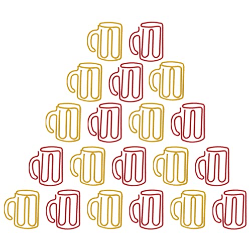 DOITOOL 1 Satz Büroklammer Farbe Rosa Sortiert Mini Schüttgut Pastell Dateiclips Form Neuartige Papierklammern Cup-clips Schulbedarf Nützliche Papierklammern Bürobedarf Legierung 20 Stück von DOITOOL