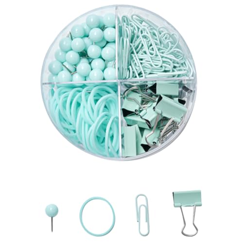 DOITOOL 1 Satz Büroklammern im Macaron Stil Sortierbox Praktische Binder Clips für Dokumente Bürozubehör für Kollegen von DOITOOL