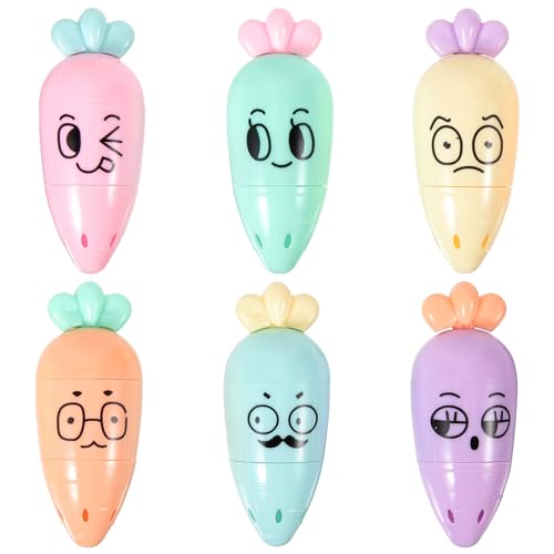 DOITOOL 1 Satz Cartoon-textmarker Mini Bunte Stifte Notizen-marker Süße Stifte Pastell-textmarker Praktischer Textmarker Süße Zurück Zu Schulbedarf Kompakter Buchmarker Plastik 6 Stück DOITOOL 1 Satz Cartoon-textmarker Mini Bunte Stifte Notizen-marker Süße Stifte Pastell-textmarker Praktischer Textmarker Süße Zurück Zu Schulbedarf Kompakter Buchmarker Plastik 6 Stück von DOITOOL