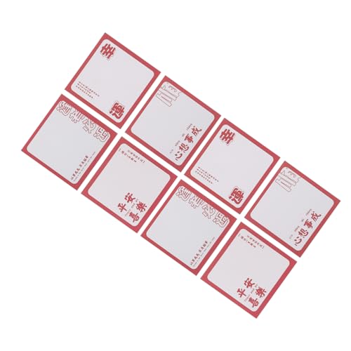 DOITOOL 1 Satz Chinesische Stil Haftnotizen Selbstklebende Erinnerungsnotizen Für Scrapbooking Und To Do Listen Für Büro Und Schule 8 Stück von DOITOOL