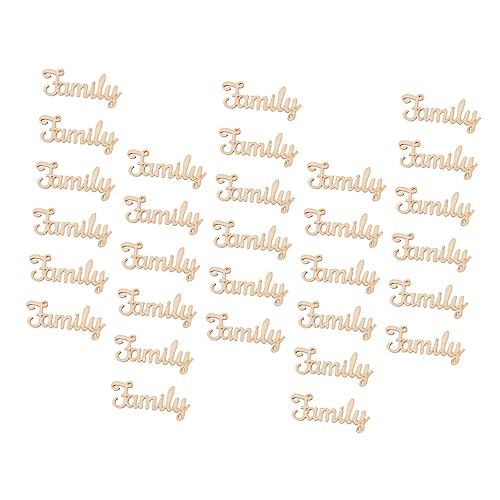 DOITOOL 1 Satz Chips Scheiben Wandschild Zum Aufhängen Worte Raumdekoration Schreibtischschild Heimdekor Schild Buchstabenausschnitt Happy Family Schild Hauszubehör Für 30 Stück von DOITOOL