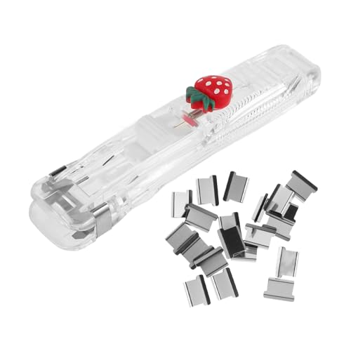DOITOOL 1 Satz Clip-Pusher-Bindemaschine Spender für Büromappenclip Clips Büroklammern Klemmen Aktenbindemaschine tragbarer Hefter Papier -Grundwerkzeug Papierclip Metall Transparent von DOITOOL