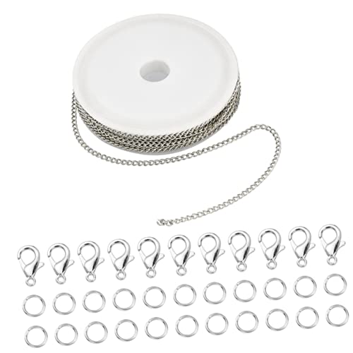 DOITOOL 1 Satz DIY Schmuckzubehör Kettenverschluss mit Karabiner und Öffnungsringen Erweiterte Ketten für Armband und Halskettenherstellung Langlebig und Robust für Schmuckprojekte DOITOOL 1 Satz DIY Schmuckzubehör Kettenverschluss mit Karabiner und Öffnungsringen Erweiterte Ketten für Armband und Halskettenherstellung Langlebig und Robust für Schmuckprojekte von DOITOOL