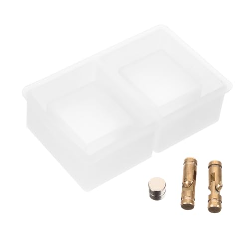 DOITOOL 1 Satz DIY Silikonform Set für Rechteckige Ringbox Magnete Messing Scharnieren Kreative Aufbewahrung für Schmuck und Bastelprojekte Langlebig und Leicht zu Reinigen von DOITOOL