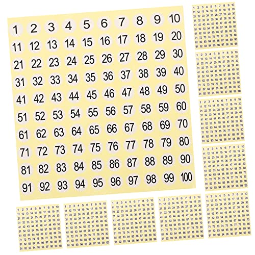 DOITOOL 1 Satz Digitale Aufkleber Datum Aufkleber Nummernaufkleber Etiketten Monatliche Planeraufkleber Klebrig Runder Aufkleber Farbe Aufkleber-etiketten Kupferplattenaufkleber 15blatt von DOITOOL