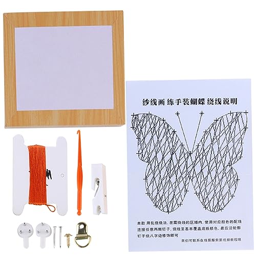 DOITOOL 1 Satz Diy Bastelset für Wanddekoration Nagelwickelbild Schmetterling Material für Handarbeiten Verbesserung der Geschicklichkeit und Geduld Perfektes für Familie und DOITOOL 1 Satz Diy Bastelset für Wanddekoration Nagelwickelbild Schmetterling Material für Handarbeiten Verbesserung der Geschicklichkeit und Geduld Perfektes für Familie und von DOITOOL