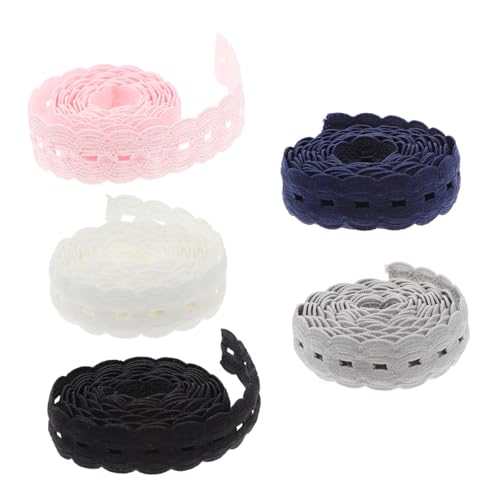 DOITOOL 1 Satz Diy Haarschmuck Elastische Spitzenbänder Für Kreative Kopfband Herstellung Für Bastelprojekte Und Dekoration Weiß Rosa Schwarz 5 Stück DOITOOL 1 Satz Diy Haarschmuck Elastische Spitzenbänder Für Kreative Kopfband Herstellung Für Bastelprojekte Und Dekoration Weiß Rosa Schwarz 5 Stück von DOITOOL