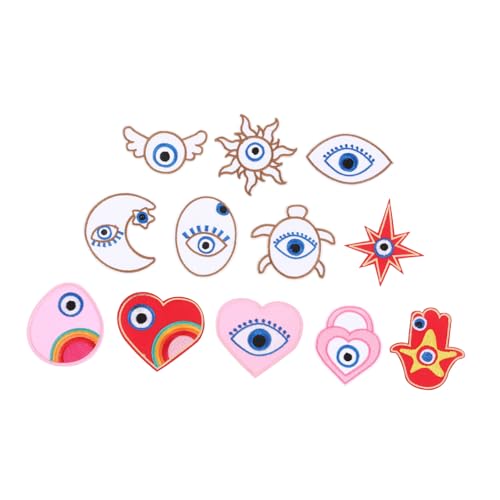DOITOOL 1 Satz Diy Kleidung Aufnäher Cartoon Flicken Für Bastelprojekte Applikationen Zum Aufnähen Dekoration Für Kleidung Taschen Hüte Und Designs Für Reparaturen 12 Stück von DOITOOL