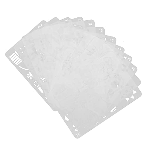 DOITOOL 1 Satz Diy Malerei Schablonen Wiederverwendbare Zeichenschablonen für Hohlem Design für Kreative Bastelprojekte und Journaling von DOITOOL