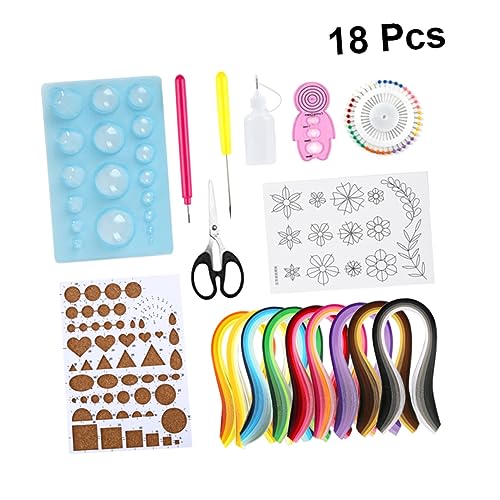 DOITOOL 1 Satz Diy Papierschnipsel Set mit Quilling Werkzeug für Kunsthandwerk Bastelprojekte und Schulprojekte Papierstreifen für Bastelideen von DOITOOL