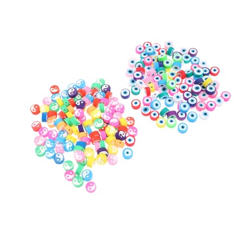 DOITOOL 1 Satz Diy Perlen Polymer Bunte Schmuckzubehör Für Armbänder Und Vielseitige Bastelperlen Für Kreative Projekte 200 Stück von DOITOOL