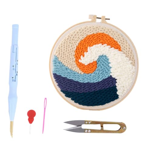 DOITOOL 1 Satz Diy Punch Needle für Anfänger Stanznadel Stickerei Kit mit Wellenmuster Stoff und Zubehör Handwerkszeug für Erwachsene Zufällige Farbe DOITOOL 1 Satz Diy Punch Needle für Anfänger Stanznadel Stickerei Kit mit Wellenmuster Stoff und Zubehör Handwerkszeug für Erwachsene Zufällige Farbe von DOITOOL