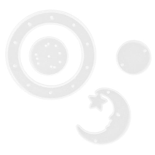 DOITOOL 1 Satz Diy Silikonform für Windspiel Anhänger Sterne und Mond Epoxidharz Gießform Wiederverwendbar Handarbeiten und Windglocken Dekorationen von DOITOOL