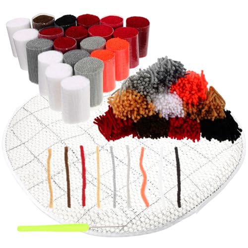 DOITOOL 1 Satz Diy Stickpackung für Teppich Komplettes für Anfänger Handwerk mit Hochwertigem Material als Dekoration und Kissen Perfektes für Bastel von DOITOOL