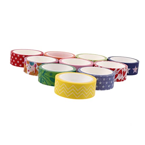 DOITOOL 1 Satz Diy Washi Tape Set Dekoratives Klebeband Für Scrapbooking Tagebuchgestaltung Kreative Bastelprojekte Und Mehr 10 Rollen von DOITOOL