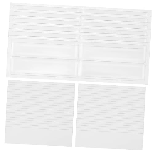 DOITOOL 1 Satz Etikettenbeutelpapierkombination Stichworte Etikettenhalter selbstklebend Inhaber Taschenetiketten Etiketthalter Etikettorganisator Klebetaschen für Etiketten PVC von DOITOOL