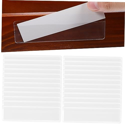DOITOOL 1 Satz Etikettenbeutelpapierkombination Stichworte Regalanhänger für Drahtregale Taschenetiketten Streifen mit Kleber Klebetaschen für Etiketten Etikettentaschen selbstklebend PVC von DOITOOL