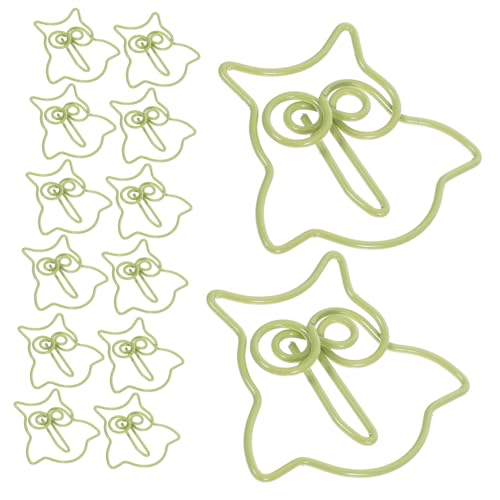 DOITOOL 1 Satz Eulen-büroklammer Papierklammern Clips Eulendekor Farbig Name Neuartige Büroklammern Eulen-modellier-büroklammern Halter Für Büroklammern Datei-clip Plastik Grün 50 Stück von DOITOOL