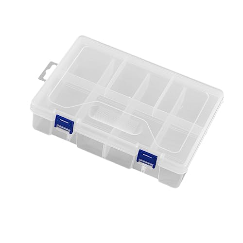 DOITOOL 1 Satz Fächer Aufbewahrungsbox Doppellagige Transparente Kunststoffbox Für Schmuck Und Kleinteile Für Ohrringe Ringe Und Perlen Langlebig Und Praktisch 2 Stück von DOITOOL