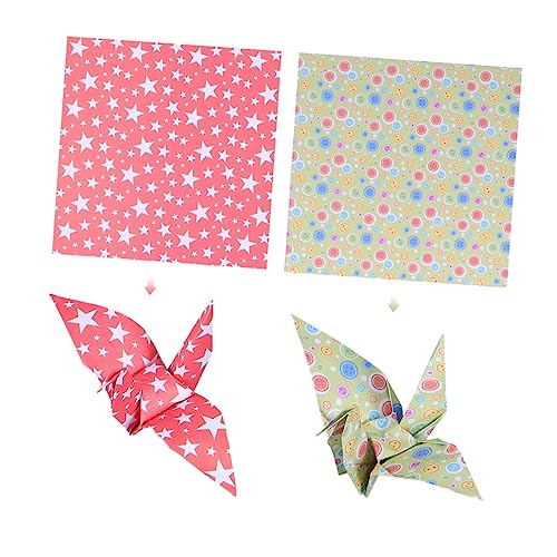 DOITOOL 1 Satz Faltpapier Für Diy Mit Bunten Blumenmuster Quadratische Origami Papiere Pro Tasche Für Kinderhandwerk Und Bastelprojekte Zufälliger Stil 72 Stück von DOITOOL