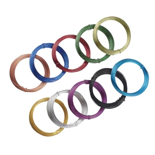 DOITOOL 1 Satz Farbiger Aluminiumdraht Flexibler Metalldraht für Diy Schmuck Bastelarbeiten und Kunsthandwerk für Ketten Armbänder und Dekorationen von DOITOOL