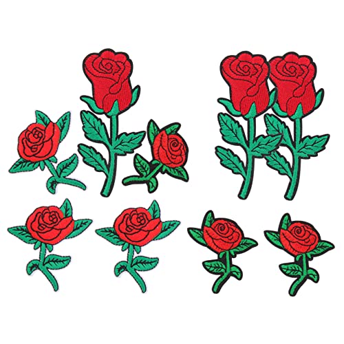 DOITOOL 1 Satz Flower Applique Patches Für Diy Kleidung Strapazierfähige Bügelflicken Zum Aufnähen Zur Dekoration Und Reparatur Von Textilien 9 Stück von DOITOOL