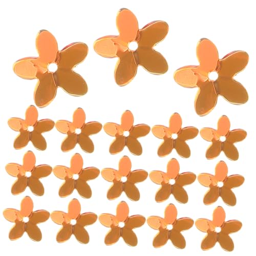 DOITOOL 1 Satz Fünf-Petal-Pailletten Dekorative Pailletten Stickerei Pailletten Blumenkleidung mit Pailletten Applikationen für Kleidung Pailletten zum Basteln DIY-Material Plastik Golden von DOITOOL