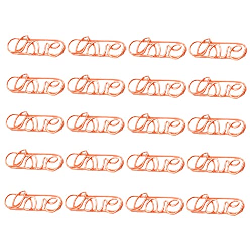 DOITOOL 1 Satz Geformte Büroklammer Süße Büroklammern Papierverschlüsse Hinweisclip Lesezeichen Ticketinhaber Notizclip Aus Metall Fotoclips Memohalter Papierklammer Eisen Golden 20 Stück von DOITOOL