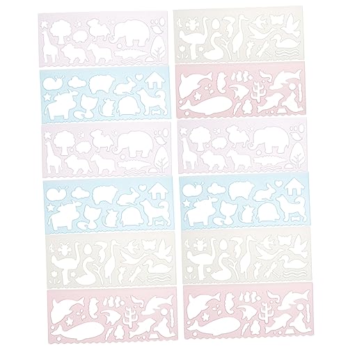DOITOOL 1 Satz Geometrischer Vorlagenherrscher Kinderspielkits Schablone Für Malschablonen Tier Schablonen Für Kleinkinder Zeichnen Malschablonen Für Pp 12 Stück DOITOOL 1 Satz Geometrischer Vorlagenherrscher Kinderspielkits Schablone Für Malschablonen Tier Schablonen Für Kleinkinder Zeichnen Malschablonen Für Pp 12 Stück von DOITOOL