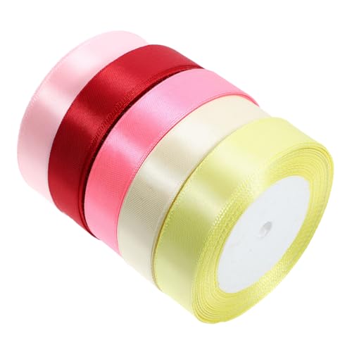 DOITOOL 1 Satz Geschenkband Satin Dekorationsband Für Bastelarbeiten Partydekoration Farben Weinrot Vielseitig Einsetzbar Und Langlebig 5rollen DOITOOL 1 Satz Geschenkband Satin Dekorationsband Für Bastelarbeiten Partydekoration Farben Weinrot Vielseitig Einsetzbar Und Langlebig 5rollen von DOITOOL