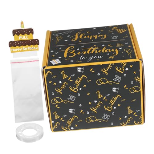 DOITOOL 1 Satz -Geschenkbox Geburtstagsgeld herausziehen Gruß mit zerschlagen für boxen Partyzubehör zum Geburtstag Papier Black DOITOOL 1 Satz -Geschenkbox Geburtstagsgeld herausziehen Gruß mit zerschlagen für boxen Partyzubehör zum Geburtstag Papier Black von DOITOOL