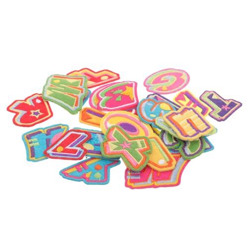 DOITOOL 1 Satz Gestickte Aufnäher Eisen Aufnäher Für Kleidung Diy Patches Für Taschen Hüte Und Schuhe Farbige Applikationen Langlebig Und Einfach Zu Verwenden 26 Stück von DOITOOL