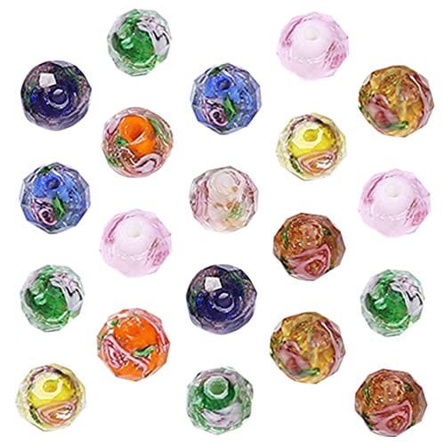 DOITOOL 1 Satz Glasschliffperlen Flache Perlen Klare Perlen Für Armbänder Charms Halsketten Bastelperlen Winzige Perlen Lose Glasperlen Kleine Perlen Zur 20 Stück von DOITOOL