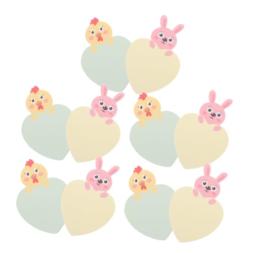 DOITOOL 1 Satz Hähnchen-hasen- -notizen Lustige Notizpolster Kawaii Bürobedarf Nette Notizpolster Süße Notizbilder Papier von DOITOOL