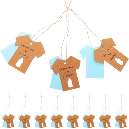 DOITOOL 1 Satz Hängeetikett Aus Kraftpapier Taschenanhänger Geschenkanhänger Etiketten Anbinden Dekorative Dankeschön-tags Handgemachte Tags Geschenkpapier-etiketten Hanfseil von DOITOOL