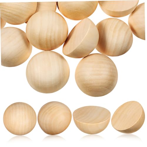 DOITOOL 1 Satz Halbe Holzperlen Unfertige Holzkugeln Für Bastelprojekte Vielseitige Holzformen Für Dekoration Schmuckherstellung Und Designs 40 Stück DOITOOL 1 Satz Halbe Holzperlen Unfertige Holzkugeln Für Bastelprojekte Vielseitige Holzformen Für Dekoration Schmuckherstellung Und Designs 40 Stück von DOITOOL