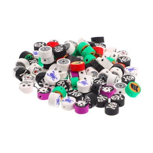 DOITOOL 1 Satz Halloween Polymer Abstandshalter Perlen Für Diy Schmuckherstellung Armbänder Und Andere Bastelprojekte 100 Stück von DOITOOL