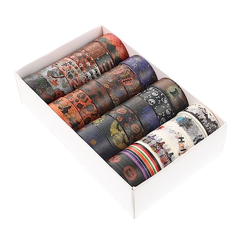 DOITOOL 1 Satz Halloween Washi Tapes Dekorative Klebebänder Für Diy Scrapbooking Journal Und Bastelprojekte Einfach Abreißbar Und Vielseitig Einsetzbar 24 Stück von DOITOOL