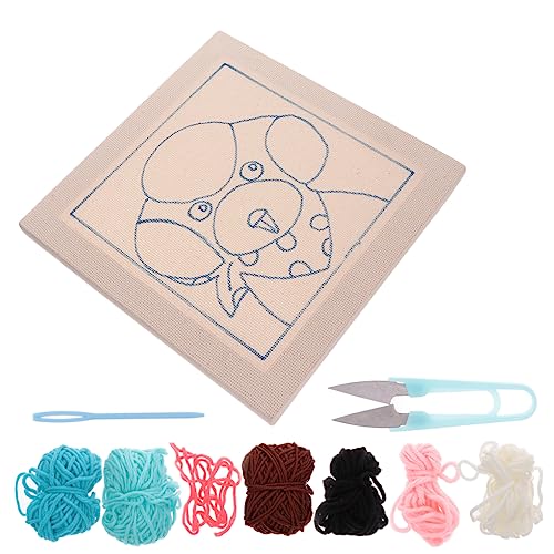 DOITOOL 1 Satz Handgemachtes Stickmaterial für Kreative Diy Projekte Einzigartige Zubehörteile für Dekoration ohne Punch Nadel und Stativ Hundemuster für Anfänger und Kunsthandwerk von DOITOOL