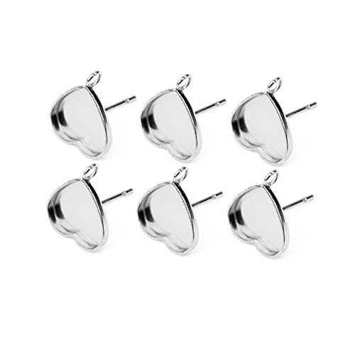 DOITOOL 1 Satz Herzförmige Ohrstecker Basis Für Diy Ohrringe Schmuckzubehör Für Kreative Designs Geeignet Für Individuelle Schmuckherstellung 20 Stück von DOITOOL