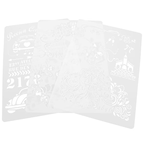 DOITOOL 1 Satz Hochzeits Handschrift Zeitungsvorlage Urlaubsschablone Zeichenvorlage Schablonen Zum Malen Schablonen Für Scrapbooking Weiß Umweltschutz Haustier 3Blätter DOITOOL 1 Satz Hochzeits Handschrift Zeitungsvorlage Urlaubsschablone Zeichenvorlage Schablonen Zum Malen Schablonen Für Scrapbooking Weiß Umweltschutz Haustier 3Blätter von DOITOOL