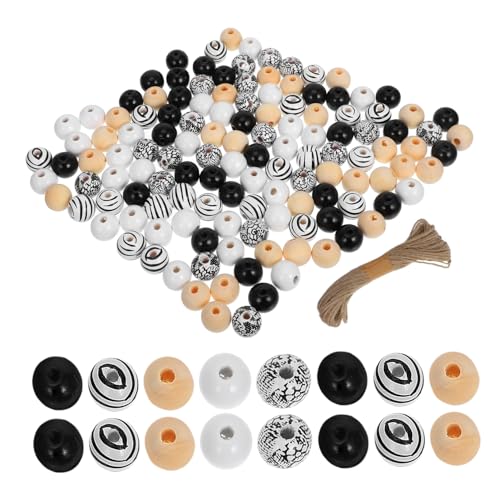 DOITOOL 1 Satz Holzperlen und Hanfseil -DIY -Accessoires Handwerk Form lose kleine Perlen winzig Zubehör für Schmuckperlen Perlen zum Basteln Holzperlen Masse Perlen für Armband DOITOOL 1 Satz Holzperlen und Hanfseil -DIY -Accessoires Handwerk Form lose kleine Perlen winzig Zubehör für Schmuckperlen Perlen zum Basteln Holzperlen Masse Perlen für Armband von DOITOOL