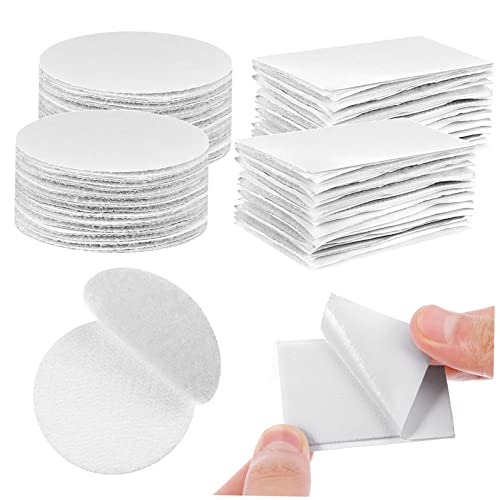 DOITOOL 1 Satz Klettband Doppelseitige Selbstklebende Klettpunkte Für Diy Handwerk Und Zuhause Rechteckige Und Runde Pads Für Wand Und Mehr 40 Stück von DOITOOL
