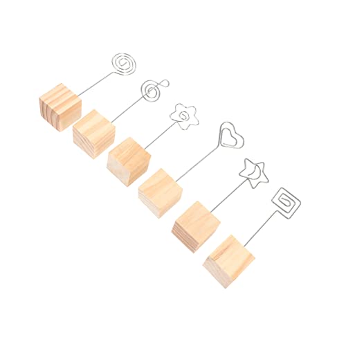 DOITOOL 1 Satz Kreative Sternförmige Memo Clips Mit Holzsockel Für Notizen Fotos Und Dekoration Vielseitige Tischdeko Für Hochzeiten Feiern Und Besondere Anlässe 6 Stück von DOITOOL