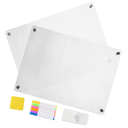 DOITOOL 1 Satz Kühlschrank-Magnet-Message-Board Kühlschrankkalender monatlich Weiß klein Magnetischer Notizblock für den Kühlschrank Trockener Löschen für Kühlschrank Acryl von DOITOOL