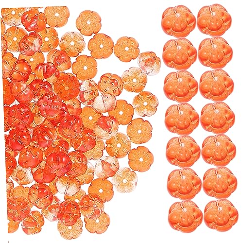 DOITOOL 1 Satz Kürbis Spacer Perlen Diy Bastelmaterial Für Schmuckherstellung Für Thanksgiving Armbänder Und Anhänger 100 Stück von DOITOOL