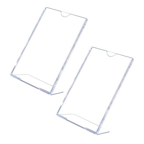 DOITOOL 1 Satz L-förmiger Tisch Halter Papierständer Anzeige Staffelei Stehen Menüständer Dokumentenständer Einzelhandelskapitalschildinhaber L-förmiger Ausstellungsstand Acryl 2 Stück von DOITOOL