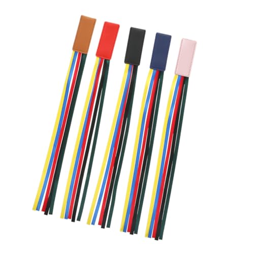 DOITOOL 1 Satz Lesezeichen Aus Leder Lesezeichenband Gelb Buchbandmarker Seitenmarkierband Lesezeichen Für Bücher Bunt Schulsachen Aesthetic Ribbon -buchmarkierung Etikett Schleife 5 Stück von DOITOOL