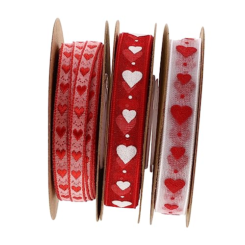 DOITOOL 1 Satz Liebe Gedrucktes Weben Hellrosa Band Dekoration Valentinstagsband Herzen Rote Und Grüne Bänder Verpackungszubehör Zum Valentinstag Band Mit Herzmuster Polyester 4rollen DOITOOL 1 Satz Liebe Gedrucktes Weben Hellrosa Band Dekoration Valentinstagsband Herzen Rote Und Grüne Bänder Verpackungszubehör Zum Valentinstag Band Mit Herzmuster Polyester 4rollen von DOITOOL